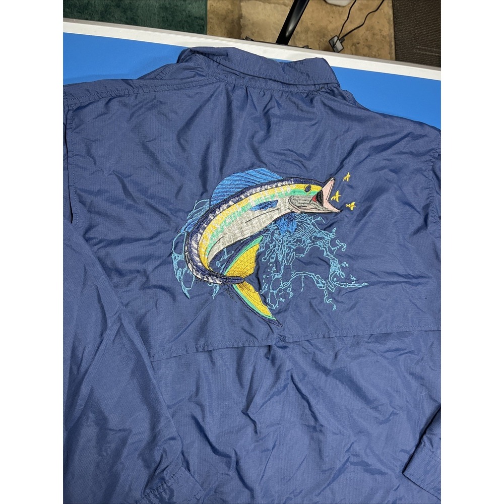 Fishing Shirt By Apparel By Home Run Mens 3XL Embroidered Tuna Vented‎
